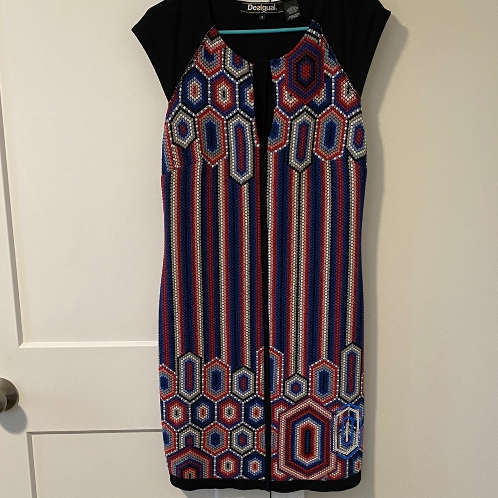 Desigual Colorful Hexagon Midi Dress